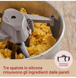 Imetec Cakelover Impastatrice Planetaria 5 litri 1500 Watt 6 Velocità in Acciaio Inox