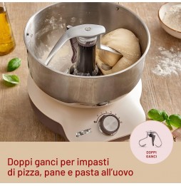 Imetec Cakelover Impastatrice Planetaria 5 litri 1500 Watt 6 Velocità in Acciaio Inox
