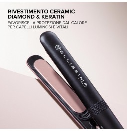 Imetec Bellissima Creativity Ion Piastra Diamond Cheratina Liscia o Mosso 150-230