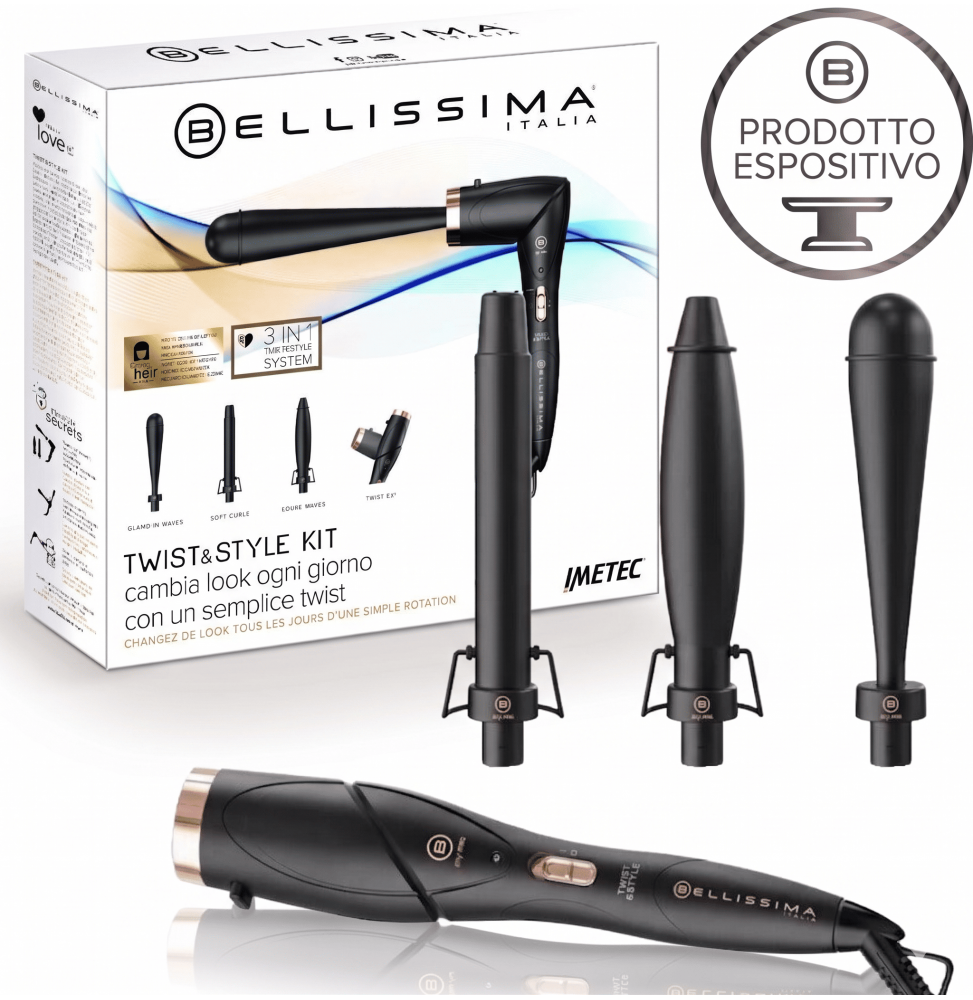 Imetec Bellissima Twist & Style Kit 11888 Styler 3 Accessori 200Watt Ceramica 90°