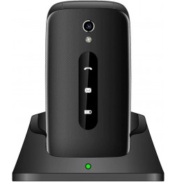 Majestic Sileno 42 Flip BK Telefono Anziani Conchiglia SOS Base Ricarica Nero
