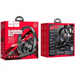 Hoco W103 Magic Tour Cuffie Gaming Microfono Omnidirezionale Jack 3.5mm Nero