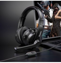 Hoco W103 Magic Tour Cuffie Gaming Microfono Omnidirezionale Jack 3.5mm Nero