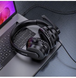 Hoco W103 Magic Tour Cuffie Gaming Microfono Omnidirezionale Jack 3.5mm Nero