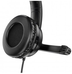 Hoco W103 Magic Tour Cuffie Gaming Microfono Omnidirezionale Jack 3.5mm Nero