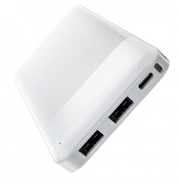 Hoco J72 Batteria Esterna Powerbank 10000mAh 2xUSB Type-C Micro-USB Bianco