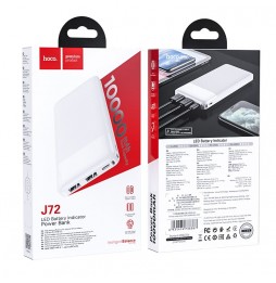 Hoco J72 Batteria Esterna Powerbank 10000mAh 2xUSB Type-C Micro-USB Bianco