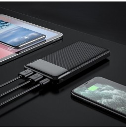 Hoco J72 Batteria Esterna Powerbank 10000mAh 2xUSB Type-C Micro-USB Nero