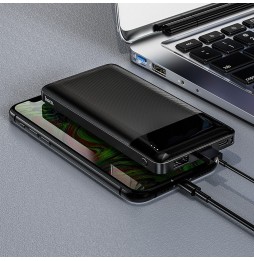 Hoco J72 Batteria Esterna Powerbank 10000mAh 2xUSB Type-C Micro-USB Nero