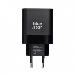 Blue Star Caricabatterie Rete 45W USB-C Power Delivery Quick Charge 4.0 Nero