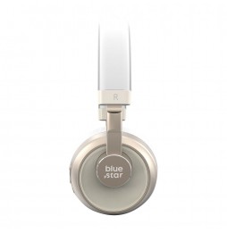 Blue Star BH02 Cuffie Wireless Bluetooth 5.3 Autonomia 40h Ingresso AUX Bianco