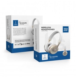 Blue Star BH02 Cuffie Wireless Bluetooth 5.3 Autonomia 40h Ingresso AUX Bianco