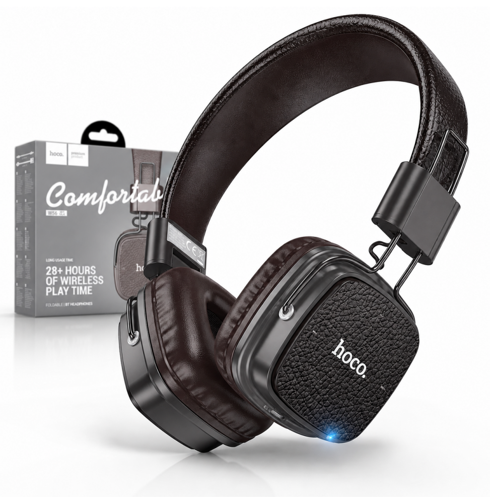 Hoco W56 Cuffie Padiglione Bt 5.4 28 Ore Pieghevoli Siri Alexa Pro
