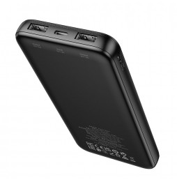 Hoco J128 Batteria Esterna Powerbank 10000mAh 2xUSB Micro-USB Type-C Nero