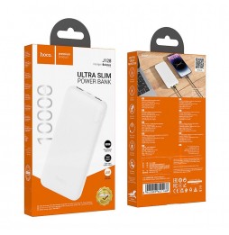 Hoco J128 Batteria Esterna Powerbank 10000mAh 2xUSB Micro-USB Type-C Bianco
