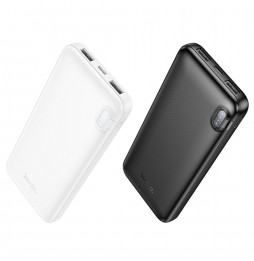 Hoco J128 Batteria Esterna Powerbank 10000mAh 2xUSB Micro-USB Type-C Bianco