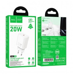 Hoco N60 Caricabatterie Rete USB-C Power Delivery 20W Quick Charge Bianco