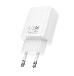 Hoco N60 Caricabatterie Rete USB-C Power Delivery 20W Quick Charge Bianco