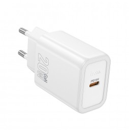 Hoco N60 Caricabatterie Rete USB-C Power Delivery 20W Quick Charge Bianco