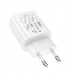Hoco N60 Caricabatterie Rete USB-C Power Delivery 20W Quick Charge Bianco