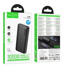 Hoco J158A Powerbank 10000 mAh 2A Doppia Uscita USB Indicatore LED Nero