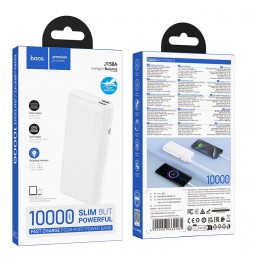 Hoco J158A Powerbank 10000 mAh 2A Doppia Uscita USB Indicatore LED Bianco