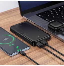 Hoco J165 Powerbank 10000 mAh 2A Slim Doppia Uscita USB Polimeri Di Litio Nero