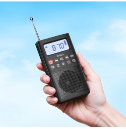 Hoco HI51 Radio Portatile Bluetooth 5.3 FM AM Lettore MP3 Scheda TF Nero