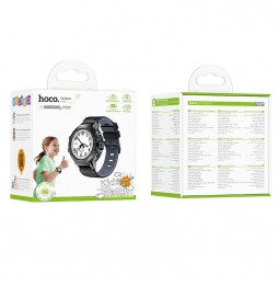 Hoco Y107 Smartwatch Per Bambini 4G GPS Videochiamate Tasto SOS IP54 Nero