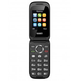 Saiet Like MC21 Cellulare Conchiglia Doppio Display Flip Attivo USB-C Nero