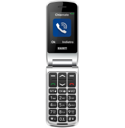 Saiet Vanto Cellulare Conchiglia Tasti Grandi SOS Foto Contatti USB-C Blu