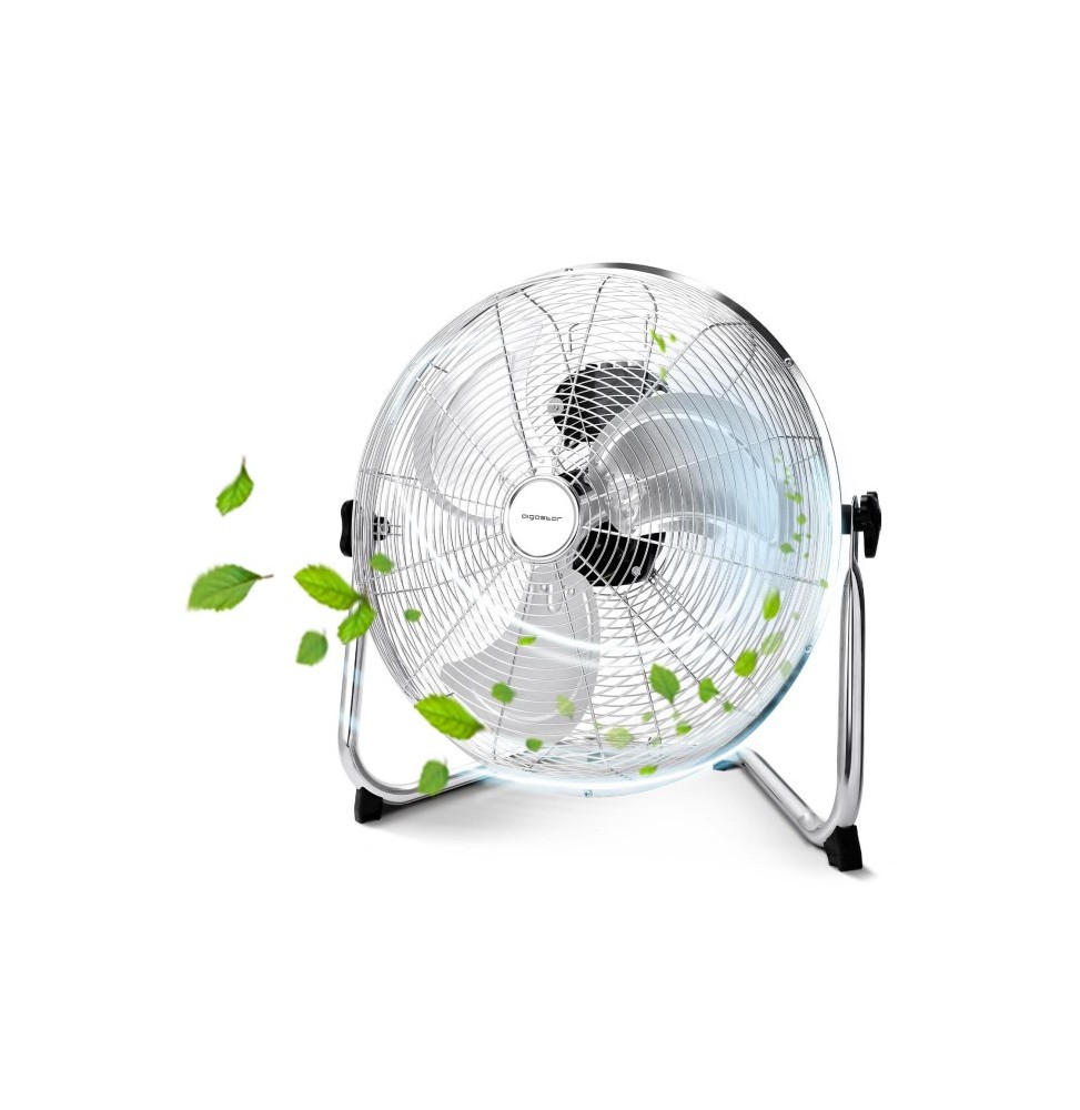 Aigostar Ventilatore Pavimento Industriale Turbo Acciaio 40cm 60W 3 Velocita Pro