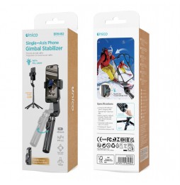 Unico Selfie Stick Bluetooth Treppiede Stabilizzatore Anti-Vibrazione con 3 Luci LED e Telecomando
