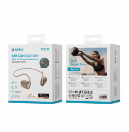 Unico Auricolari Bluetooth OWS Open-Ear Cuffie Sportive Conduzione Direzionale Oro