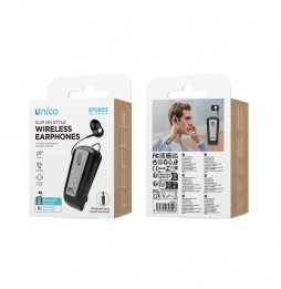 Unico Auricolare Bluetooth 5.3 Retrattile con Clip da Colletto Chiamate HD Vibrazione