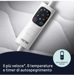 Imetec Scaldasonno Adapto 16728 Maxi Singolo 195×90cm  6 Temperature Timer e Tessuto Anallergico