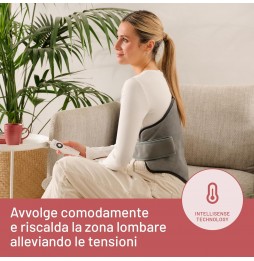 Imetec Intellisense Lumbar Termoforo per Zona Lombare Grigio con Fascia Elastica