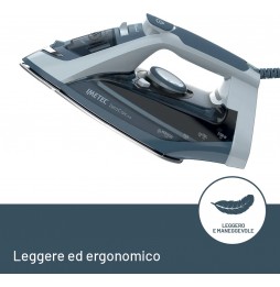 Imetec Zerocalc Plus Ferro da Stiro a Vapore 2200W Ceramica Vapore Verticale Blu