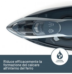 Imetec Zerocalc Plus Ferro da Stiro a Vapore 2200W Ceramica Vapore Verticale Blu