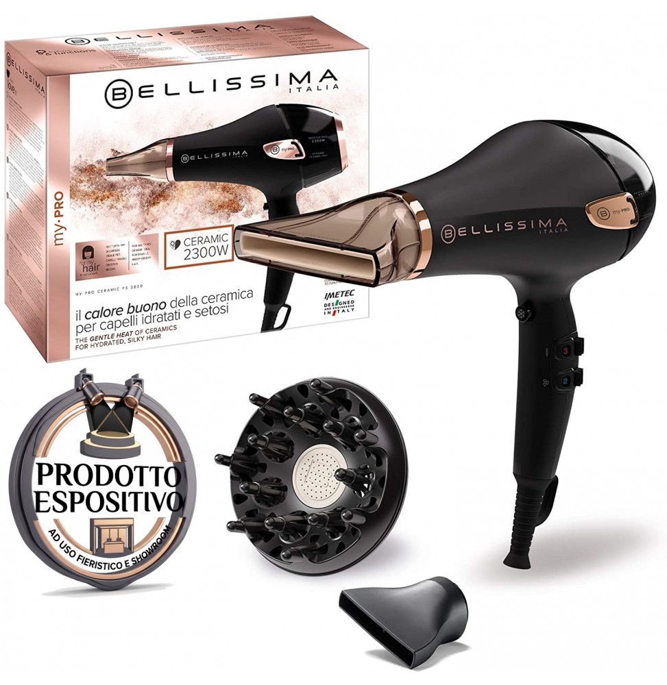 Imetec Bellissima My Pro Ceramic P5 3800 Asciugacapelli 2300W Ioni Ceramica Rosa