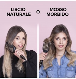 Imetec Bellissima Magic Shine Spazzola Lisciante Riscaldata Ioni Nero Oro 73W