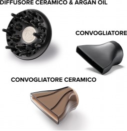Imetec Bellissima Asciugacapelli Professionale Ceramica Argan Oil 2300W Ioni