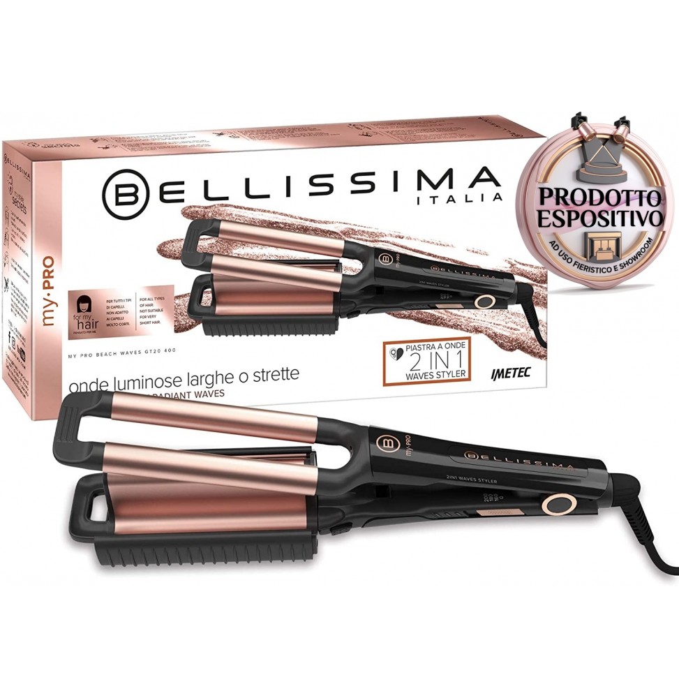 Imetec Bellissima GT20 400 Piastra per Onde in Ceramica My Pro Beach Waves 200°C