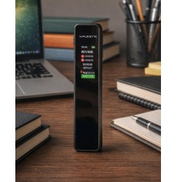 Majestic VR 38 Registratore Vocale Digitale 16GB Display TFT USB-C MP3 WAV Nero