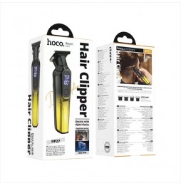 Hoco HP27 Tagliacapelli Display Digitale 1200mAh 150 Min Lame Ceramica Oro