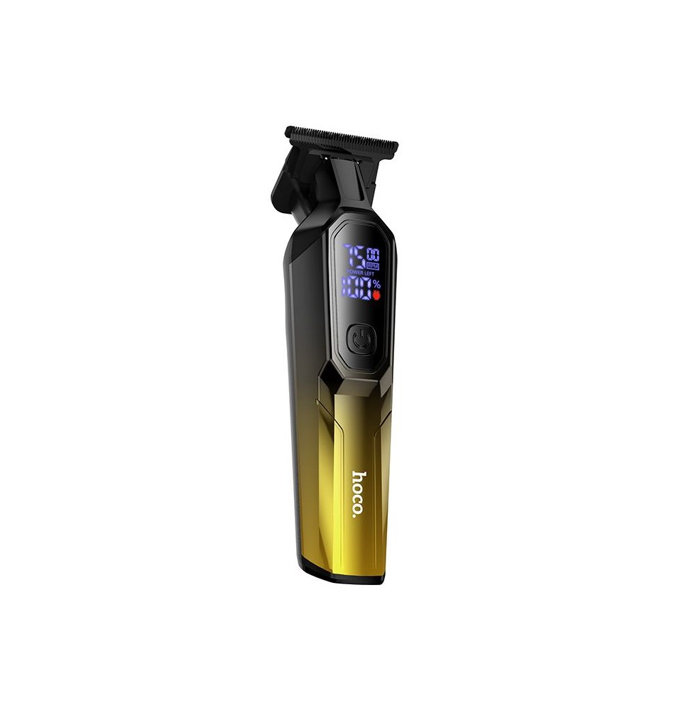 Hoco HP27 Tagliacapelli Display Digitale 1200mAh 150 Min Lame Ceramica Oro