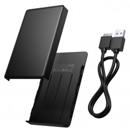 Hoco HB55 Case Box Esterno HDD SSD 2.5 SATA USB 3.0 Micro-B Fino a 6TB Nero