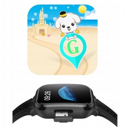 Hoco Y108 Smartwatch Bambini 4G GPS Wi-Fi Tasto SOS SIM IPX7 SeTracker2 Nero