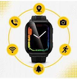 Hoco Y108 Smartwatch Bambini 4G GPS Wi-Fi Tasto SOS SIM IPX7 SeTracker2 Nero