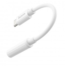 Hoco LS30 Adattatore Audio USB Type C a Jack 3,5mm Cuffie Microfono AUX Bianco
